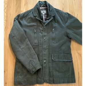 Dakota Grizzly Mens Jacket Size L Olive Green Flannel-Lined Quilted Utility Coat